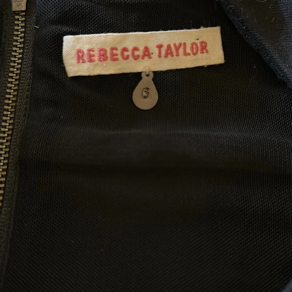 ❌SOLD❌Rebecca Taylor Lamb Leather Paneled Dress🖤🖤🖤 - Picture 6 of 14